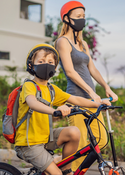 People wearing masks