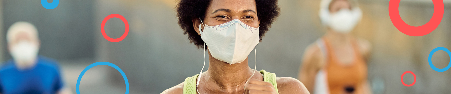 People wearing masks